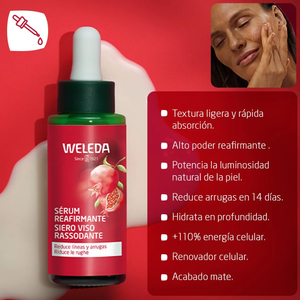 Sérum Raffermissant à la Grenade et aux Peptides de Maca