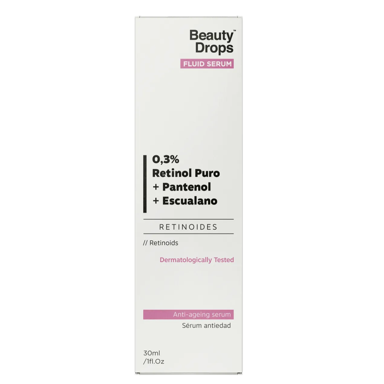 Sérum 0,3 % Rétinol Pur + Panthénol + Squalane