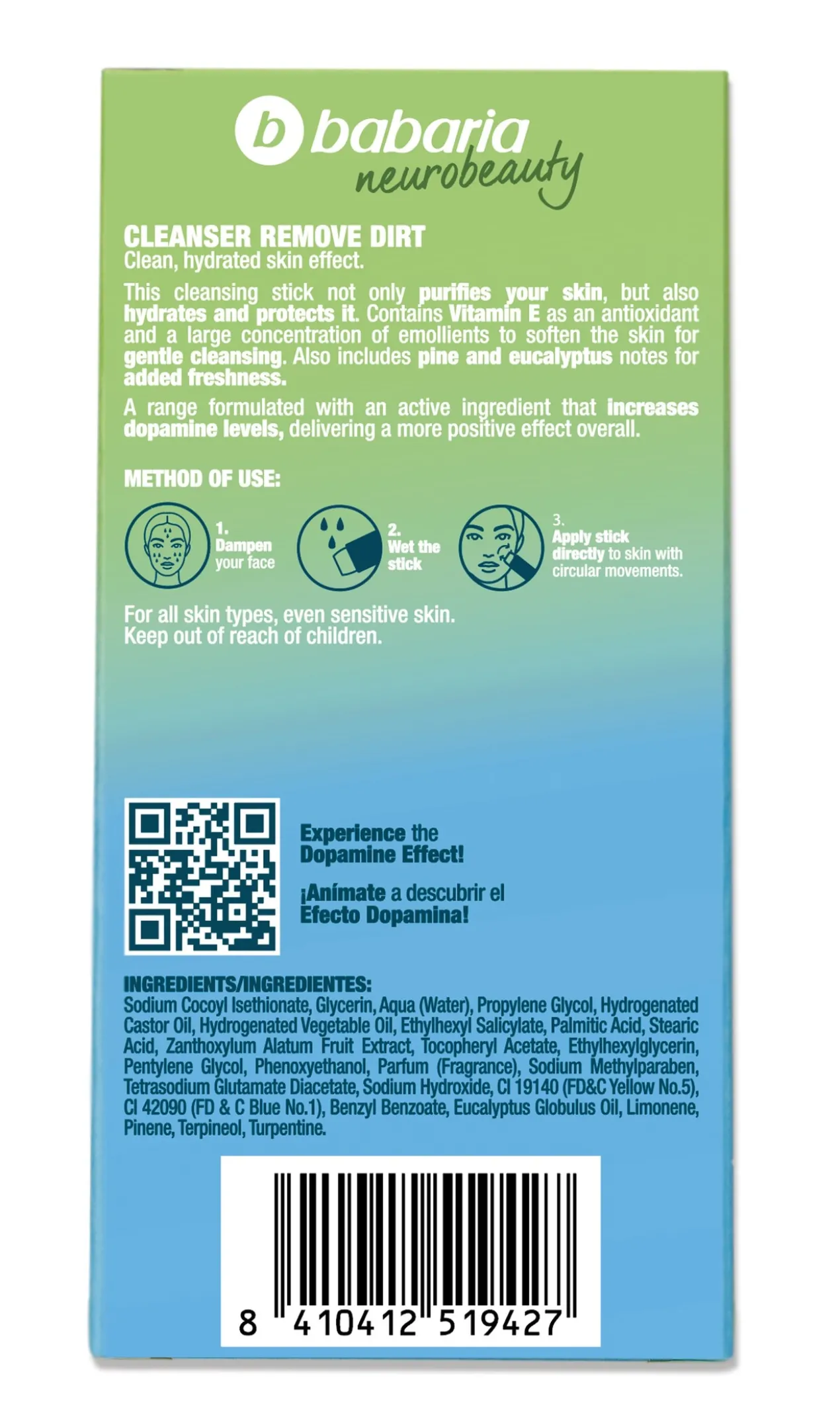 Stick nettoyant visage impuretés & hydratation NeuroBeauty
