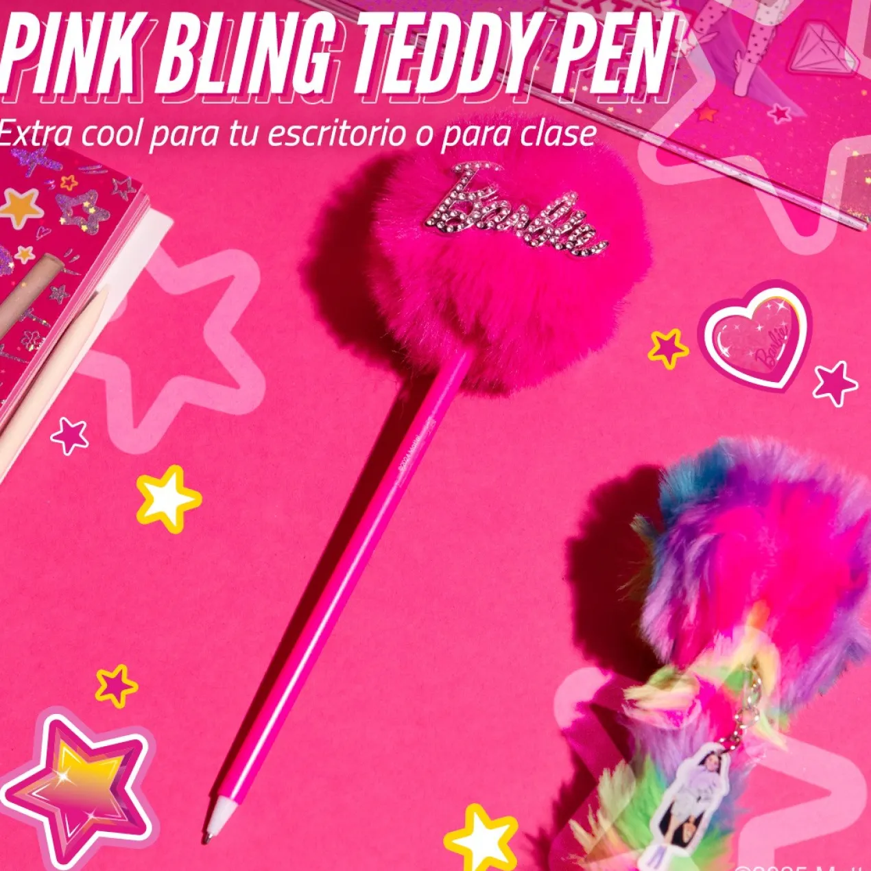 Stylo Barbie Pink Bling Teddy