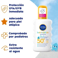 SUN Babies & Kids Sensitive 5 en 1 Spray Solaire SPF50+