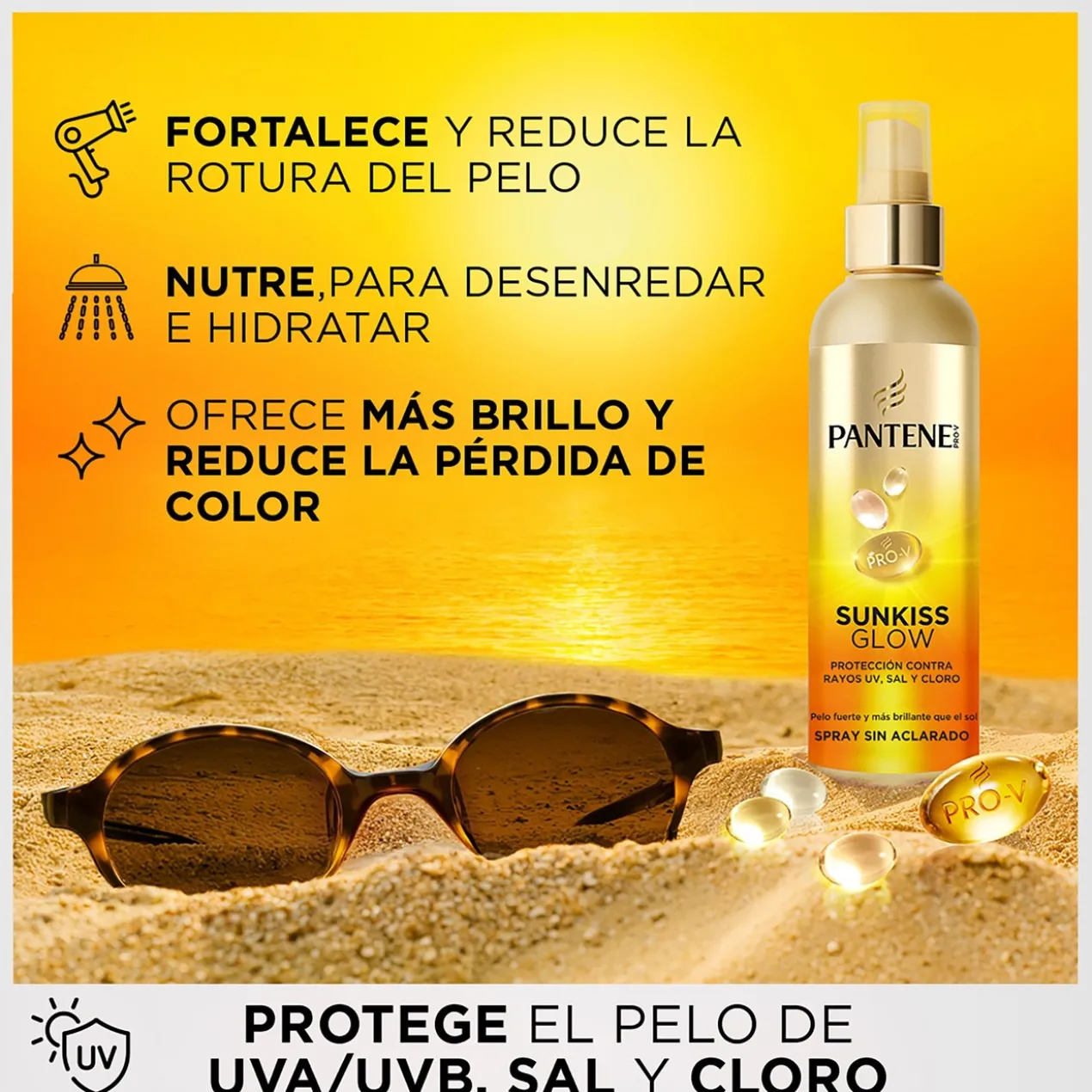 Sunkiss Glow Protecteur Solaire Spray pour Cheveux
