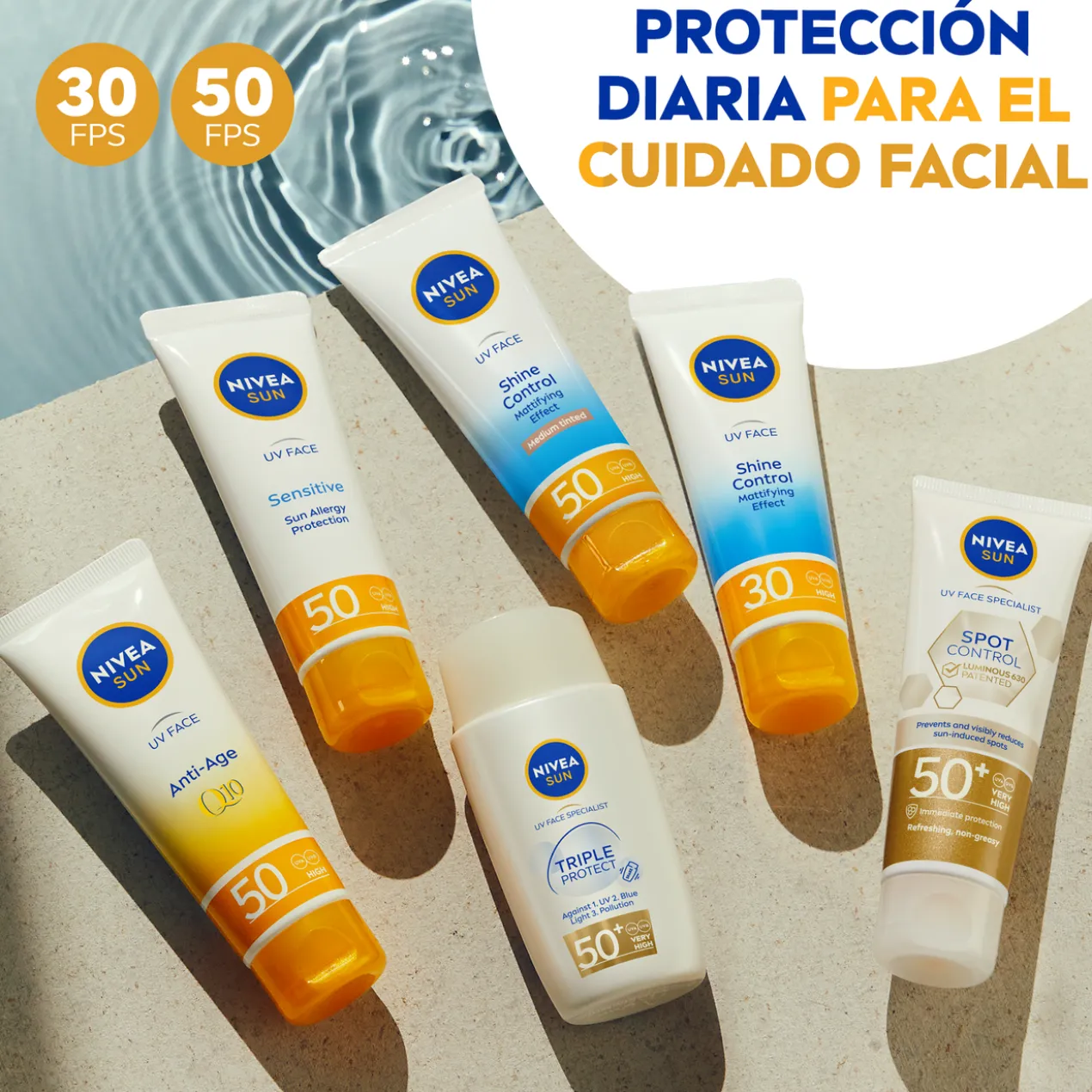 Sun Protection Faciale Contrôle des Brillances avec Couleur