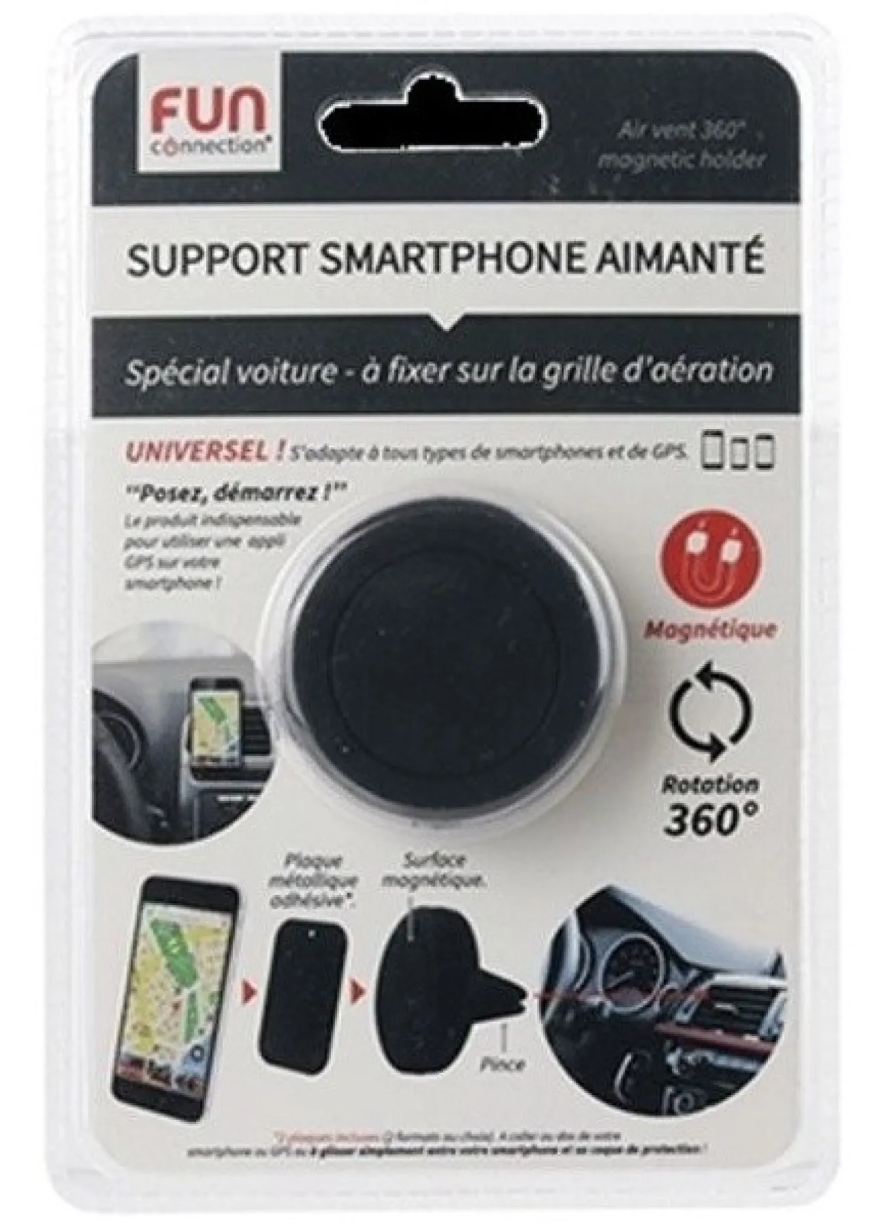 Support voiture magnétique pour smartphone