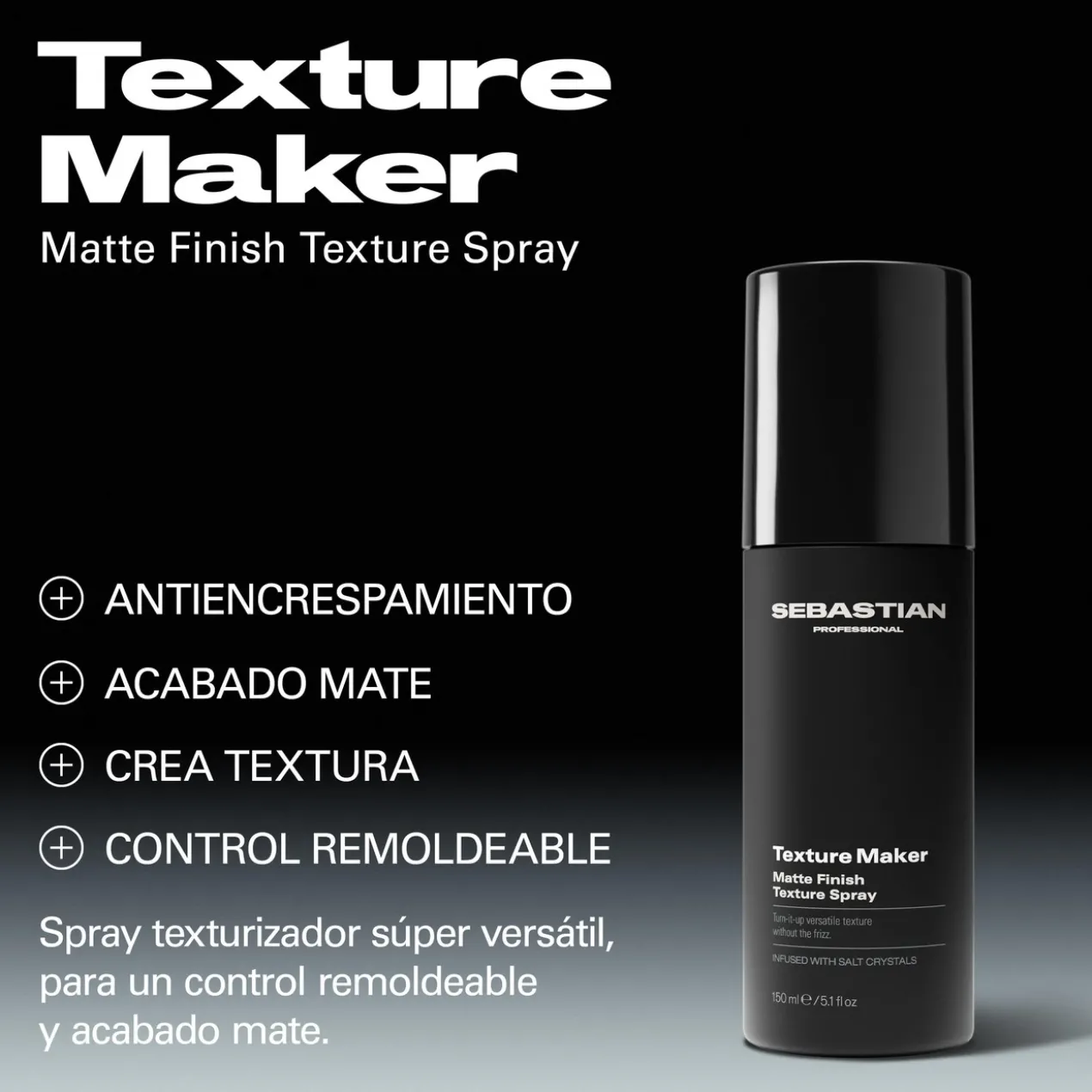 Texture Maker Spray de Texture Remodelable et Finition Mat
