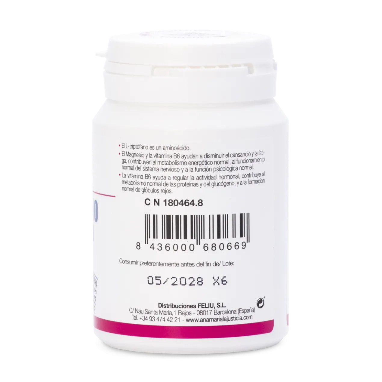 Tryptophane avec magnésium + vitamine B6