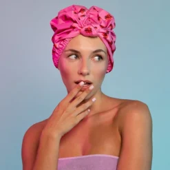 Turban de douche cœurs
