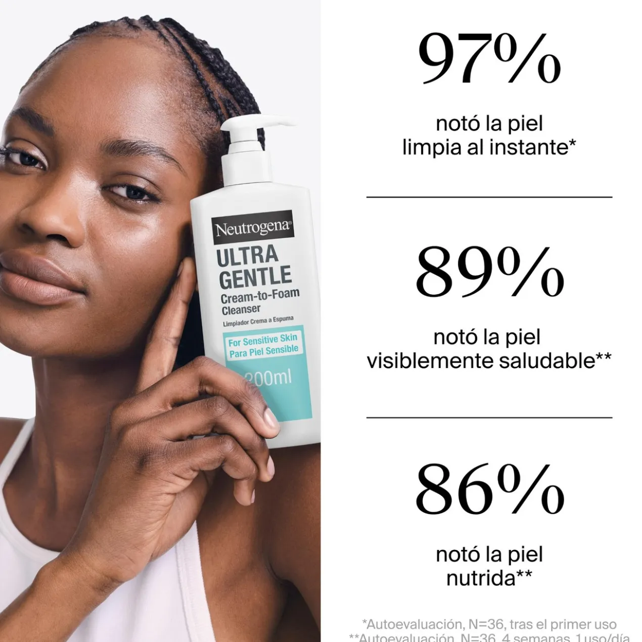 Ultra Gentle Nettoyant Visage Crème Mousse