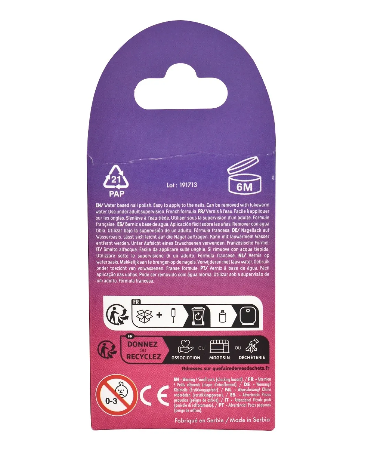 Vernis à Ongles à Base d'Eau Licorne