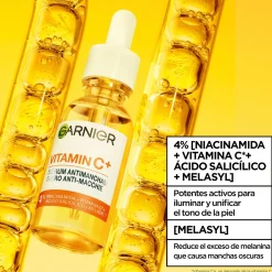 Vitamine C Sérum Anti-taches à 4 % de [Niacinamide + Vitamine C + Acide salicylique + Melasyl]