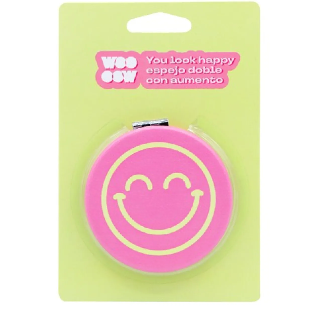 You look Happy Miroir de poche double face avec grossissement